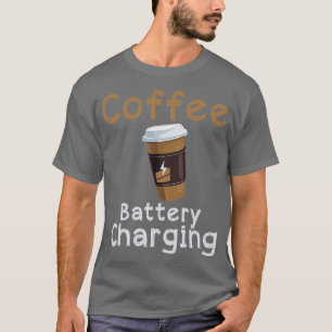 Camiseta Coffee Charging Battery Concept Drinking Caffeine