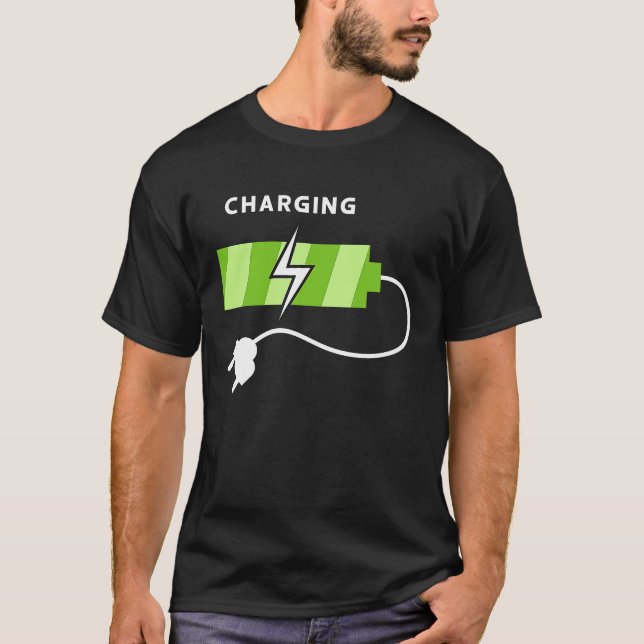 Camiseta Coffee Charging T Battery Graphic Plus Size (Frente)