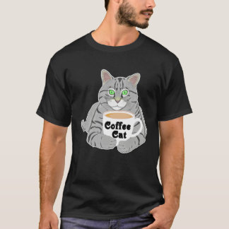 Camiseta Coffee  Coffee Cat Coffee Drinkers Cute Cat