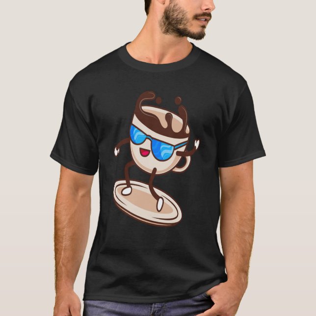CAMISETA COFFEE DANCING CUP HOT DRINK MORNING CAFE ESPESSO (Frente)