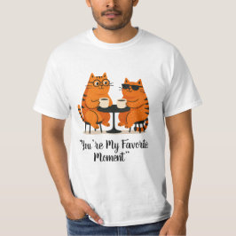 Camiseta Coffee Date Cat Couple T-Shirt