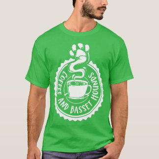 Camiseta Coffee e Basset Hounds Basset Hound
