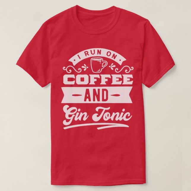 Camiseta Coffee E Gin Tonic Fun Cote (Frente do Design)