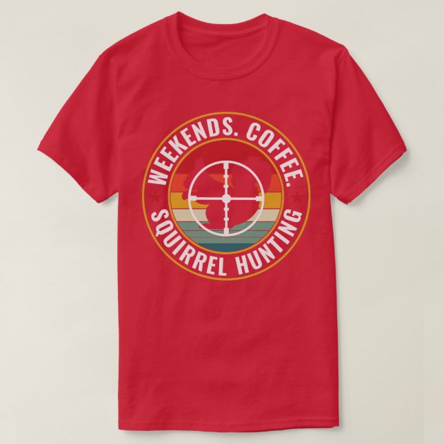 Camiseta Coffee e Squirrel Hunti (Frente do Design)