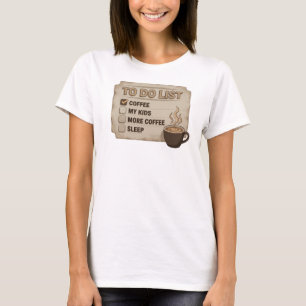 Camiseta COFFEE FIRST SAVE WORLD Dourada Incrível