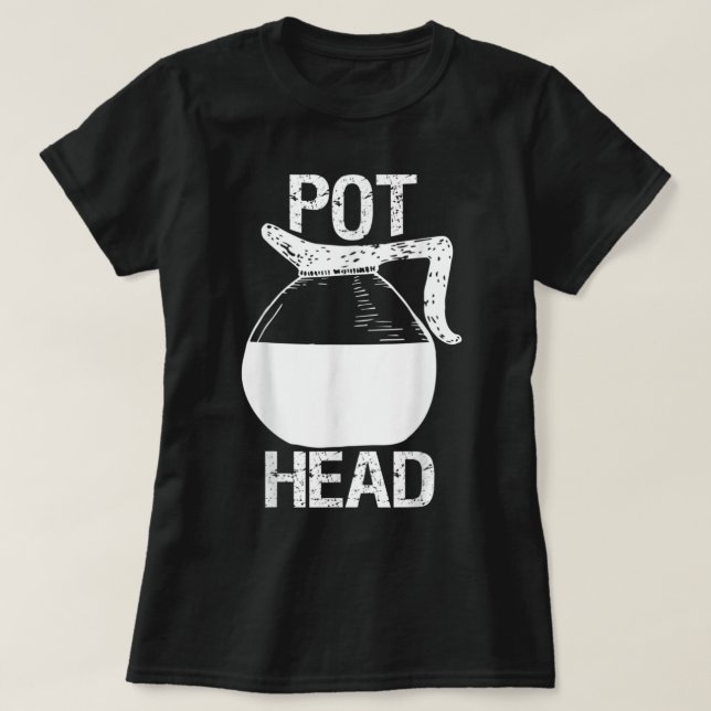 Camiseta Coffee Lover Pot Head  (Frente do Design)