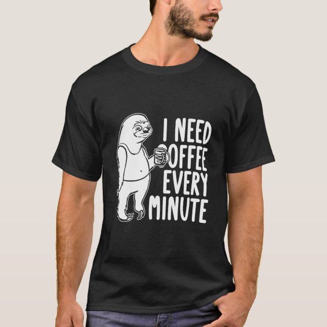 Camiseta Coffee Roaster Roasting Cafe Barista Coffee Sloth (Frente)