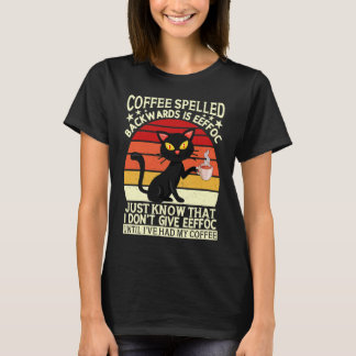 Camiseta Coffee spelled backwards is eeffoc drinker Barista