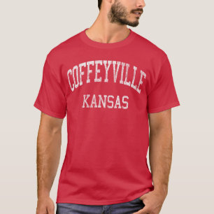 Camiseta Coffeyville Kansas KS Desenho Esportivo Atlético V