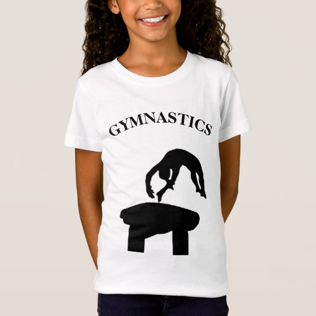Camiseta Cofre de ginástica com Nome Raparigas T-Shirt (Frente)