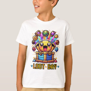 Camiseta Cofre de Tesouro de Jogos do Dia de Saque