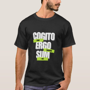 Camiseta Cogito Ergo Sum Dark Academia Cliterária Quo