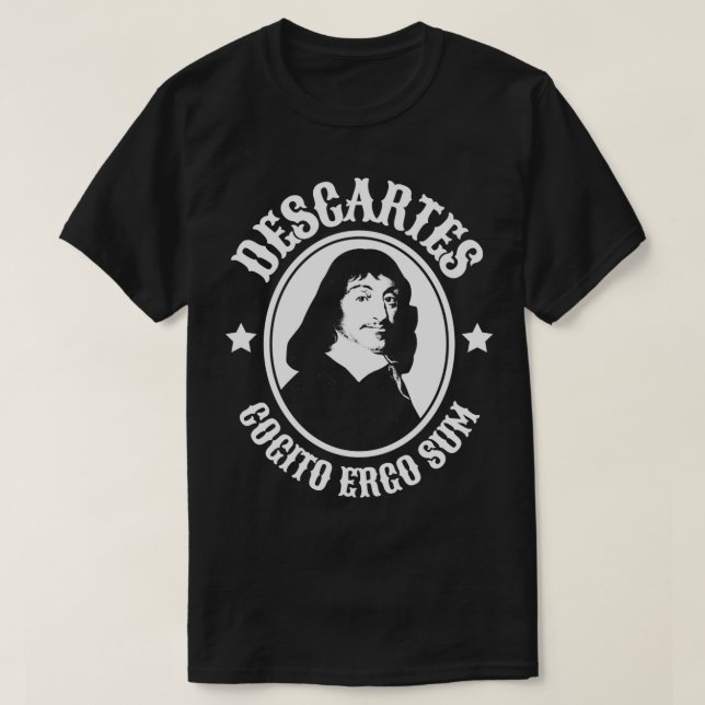 Camiseta Cogito Ergo Sum Filósofo Rene Descartes (Frente do Design)