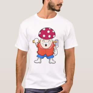 Camiseta Cogumelo como agricultor com Ax