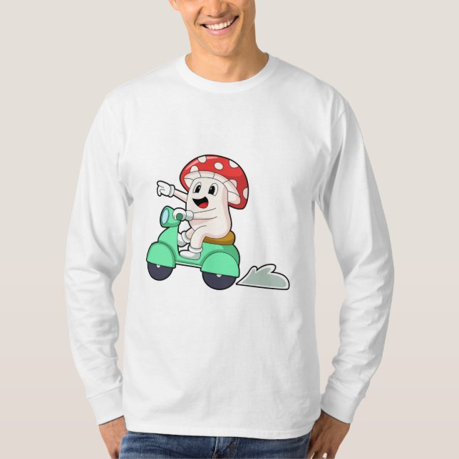 Camiseta Cogumelo como Biker com Patinete.PNG (Frente)