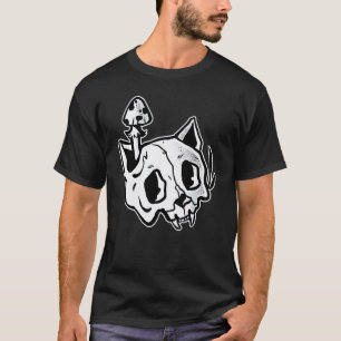 Camiseta Cogumelo Crânio de Gato