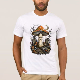 Camiseta Cogumelo Encantado de Halloween Vintage Floresta G