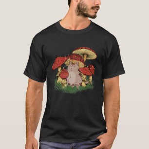 Camiseta Cogumelo Mágico Psilocibina Gato Hippie