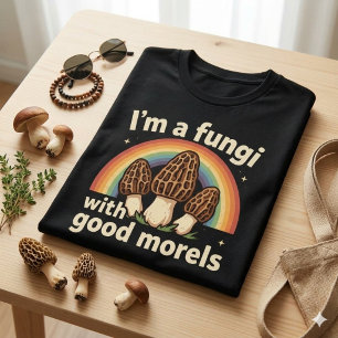 Camiseta Cogumelo Morel Engraçado - Eu sou um Fungo com Bom