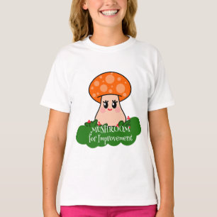 Camiseta Cogumelo para Melhoria Fofo Kawaii Cogumelo Engraç