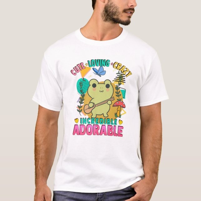 Camiseta Cogumelo Sapo Anime - Kawaii Cute - Adorando Uma L (Frente)