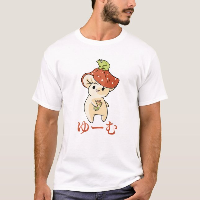 Camiseta Cogumelo - Sapo de Anime Kawaii Cute - Matcha Milk (Frente)