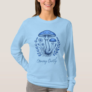 Camiseta Cogumelo Sonolento Botânica Vintage Feminina