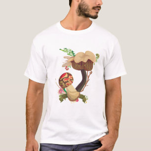 Camiseta Cogumelos Abstrato de Aquarela