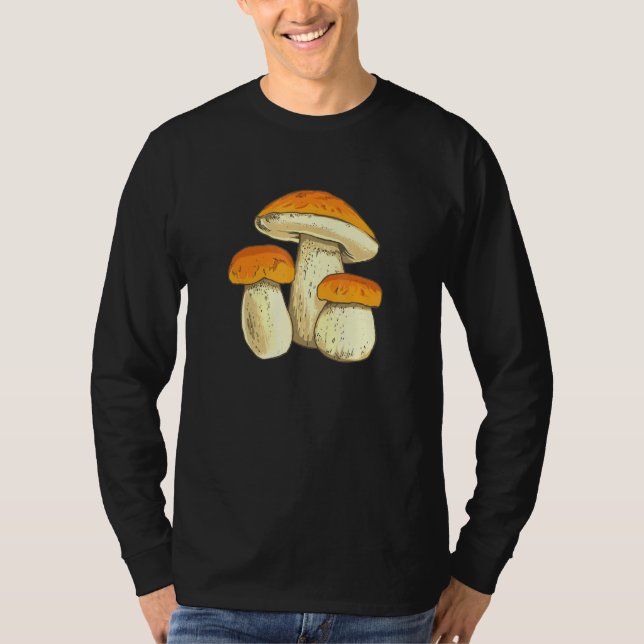 Camiseta Cogumelos Boletus Coletando Seletas de Cogumelo (Frente)
