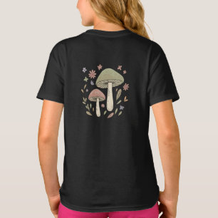 Camiseta Cogumelos Caprichosos Gráfico Botânico Fofo