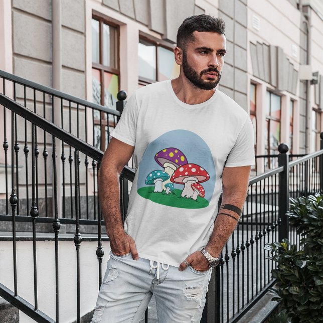 Camiseta Cogumelos Coloridos (Criador carregado)