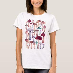 Camiseta Cogumelos de aquarela    