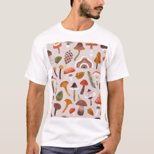 Camiseta Cogumelos de outono, folhas: repetição de colheita