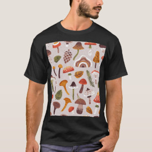 Camiseta Cogumelos de outono, folhas: repetição de colheita