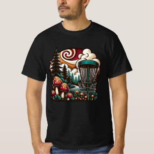 Camiseta Cogumelos de pop e Curso de Golfe de Disco Ai Art