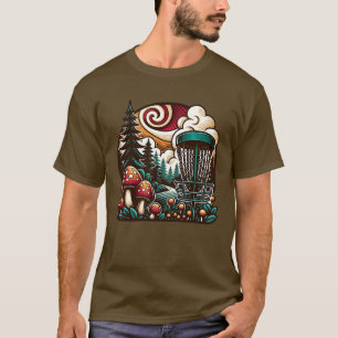 Camiseta Cogumelos de pop e Curso de Golfe de Disco Ai Art