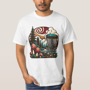 Camiseta Cogumelos de pop e Curso de Golfe de Disco Ai Art