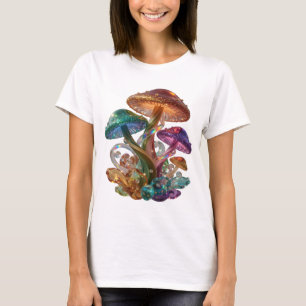 Camiseta Cogumelos de Sabedoria com Motivo Artístico Pratea