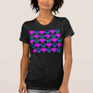 Camiseta Cogumelos dos corações do vintage do tigre 80s d