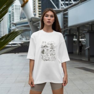 Camiseta Cogumelos E Sapos