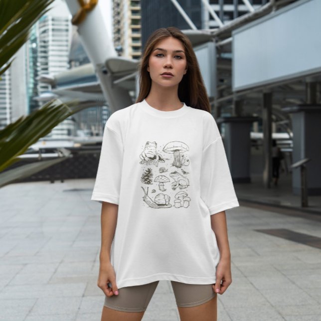 Camiseta Cogumelos E Sapos (Criador carregado)