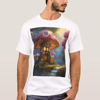 Camiseta cogumelos fantasia fofa caçador