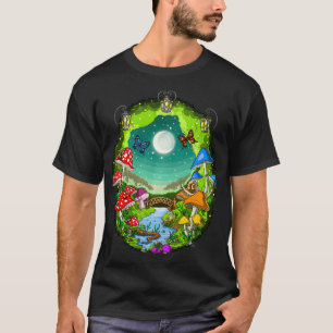 Camiseta Cogumelos Florestais Hippie Mycol Foraging Psicodé