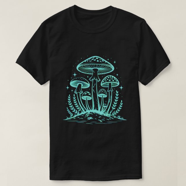 Camiseta Cogumelos Mágicos Neon (Frente do Design)