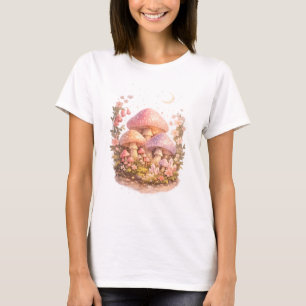 Camiseta Cogumelos Mágicos Vibes Pastel de Casa de Fadas