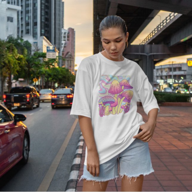 Camiseta Cogumelos Natureza Psicodélica (Criador carregado)