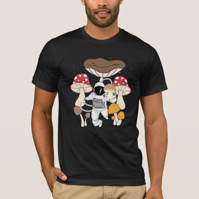 Camiseta Cogumelos Psicodélicos Astronautas do Espaço (Frente)