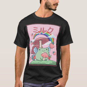 Camiseta Cogumelos Sapo de Leite de Cottagecore Aestético K