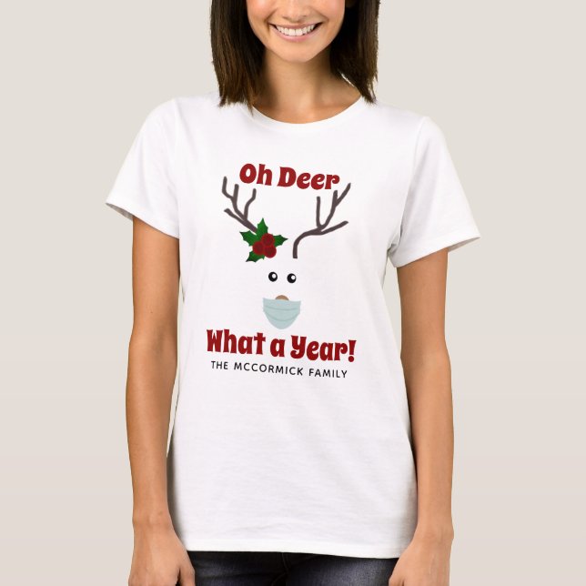 Camiseta Coincidência da Citação de Reindeer Engraçado da F (Frente)