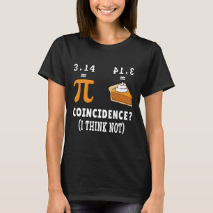 Camiseta Coincidência Não Pi Pie Math Memth Nerd Math Geek